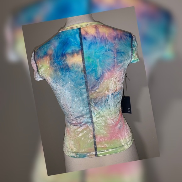 Aritzia Zaylee Rainbow Tie Dye Top - Picture 4 of 5